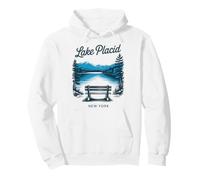 Lake Placid New York Vintage Travel Scenic View Pullover Hoodie