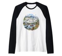 Lake Placid, NY New York USA, Adirondack Mountains, Bobsled Raglan Baseball Tee