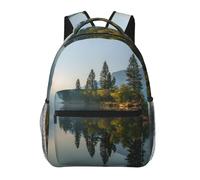 Lake Reflection Print Background Backpack School Bag Travel Rucksack for Students Man Woman, Laptop Backpack Casual Daypack for Travel/College/Work