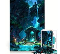Lake Spirits Temple 1000-piece Puzzle for Teenagers Creative Fun Stress Less Home Game (50x75cm)