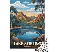 Lake Stirling Australia Landscape Art 1000 Piece Jigsaw, Holiday Puzzle Gift, 52x38cm/1000pcs