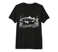 Lake Sturgeon Line Art Aquarianer Premium T-Shirt