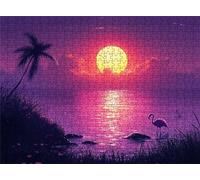 Lake Sunset Puzzle - 3000 Piece Jigsaw Puzzles for Adults - The Back Features Printed Letter Guides - The Pieces fit Together Snugly - Wooden Puzzles for Adults - Gifts Family 48.0 X 31.9 Inch s7h-103