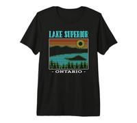 Lake Superior Ontario Mountains Retro Premium T-Shirt