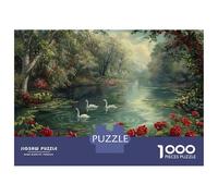 Lake Swan Rose Jigsaw Puzzle, 1000 Pcs Indoor Adult Game