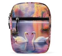 Lake Swans Rainbow Small Crossbody Bag for Men Women
