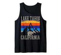 Lake Tahoe Bear Mountains Vintage Retro Look Tank Top