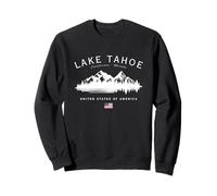 Lake Tahoe California Nevada USA American Flag Mountains Sweatshirt