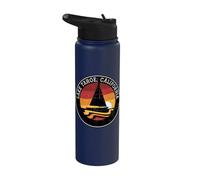 Lake Tahoe, California Sailing Sunset Scene Sailboat Stainless Steel Insulated Water Bottle