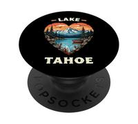 Lake Tahoe Heart Nature Mountain Scene Art PopSockets Adhesive PopGrip