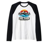 Lake Tahoe Hiking California Nevada Raglan Baseball Tee