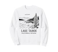 Lake Tahoe Line Drawing California Nevada Nature Souvenir Sweatshirt