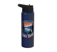 Lake Tahoe Majestic Mountain Sunset Reflection Stainless Steel Insulated Water Bottle