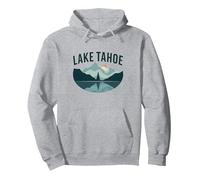 Lake Tahoe Scenic Mountain Landscape Pullover Hoodie, Adult Unisex, Heather Grey, XXL
