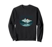 Lake Tahoe Scenic Mountain Landscape Sweatshirt, Adult Unisex, Black, XXL