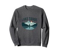 Lake Tahoe Scenic Mountain Landscape Sweatshirt, Adult Unisex, Dark Heather Grey, XXL