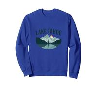Lake Tahoe Scenic Mountain Landscape Sweatshirt, Adult Unisex, Royal Blue, XXL