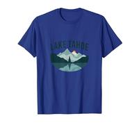 Lake Tahoe Scenic Mountain Landscape T-Shirt, Men, Royal Blue, 3X-Large