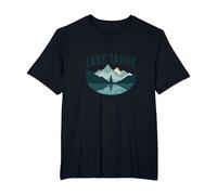 Lake Tahoe Scenic Mountain Landscape T-Shirt, Men's Big and Tall, Black, 2X Tall