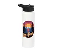 Lake Tahoe Scenic Sunset Silhouette Stainless Steel Insulated Water Bottle