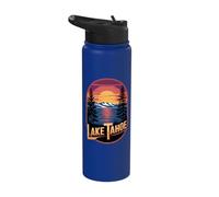 Lake Tahoe Scenic Sunset Silhouette Stainless Steel Insulated Water Bottle