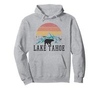 Lake Tahoe Vintage Sunset Bear Mountains California Pullover Hoodie