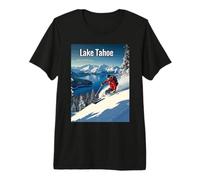 Lake Tahoe Winter Skiing Adventure Premium T-Shirt