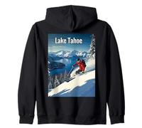 Lake Tahoe Winter Skiing Adventure Zip Hoodie