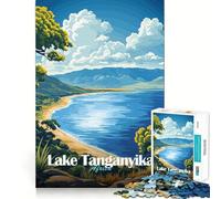 Lake Tanganyika Landscape 1000 Piece Jigsaw Puzzles Stress Relief Play HD Print Family Enjoyable Birthday Art Gift (50x75cm)