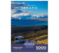 Lake Tekapo 1000 Piece Jigsaw Puzzle, Historic Square Architecture, Premium Paper Puzzle, Decorative Artwork for Travel Lovers, Paper Board, 52x38cm/1000pcs