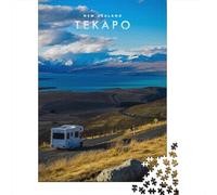 Lake Tekapo 1000 Piece Jigsaw Puzzle, Scenic Mountain Resort, Interlocking Paper Pieces, Screen-Free Fun for Adults, Birthday Gift, 38x26cm/1000pcs