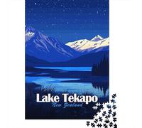 Lake Tekapo, New Zealand at Night 1000 Piece Jigsaw Puzzle, Scenic Mountain Resort, Interlocking Paper Pieces, Screen-Free Fun for Adults, Birthday Gift, 70x50cm/1000pcs