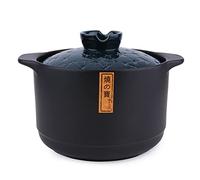 Lake Tian Ceramic Cooking Pot, Clay Pot Cooking, Earthenware Pot, Japanese Donabe, Chinese Ceramic/Casserole/Clay Pot/Earthen Pot Cookware Stew Pot Stockpot with Lid Small Steam, 砂锅 blue 4.2L/4.4QT