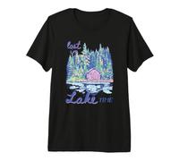 Lake Time Cabin Forest Camping Nature Lover Fishing Canoe Premium T-Shirt