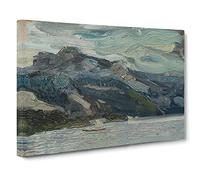 Lake Traun With Mountain By Richard Gerstl Canvas Print for Living Room Bedroom Home Office Décor, Wall Art Picture Ready to Hang, 30 x 20 Inch (76 x 50 cm)