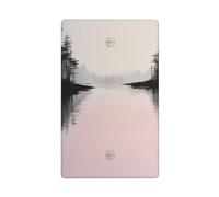 Lake Tree Landscape Chinese Traditional Single Toggle Blank Wall Plate Light Switch Cover Decorative 1 Gang for Kitchen Room Bathroom Size 11.4x7cm