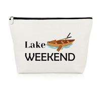 Lake Trip Gift Makeup Bag Lake Lover Gifts Girls Weekend Gift Lake Gifts Cosmetic Bag Friendship Gifts for Friend Sister Lake Getaway Gifts Christmas Birthday Gift Girls Trip Gifts Travel Pouch