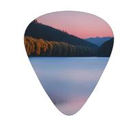 Lake Under Sunset Exceptional Guitar Pick - All-Over Print on One Side - ABS Material - Varied Thickness for a Varied Music Experience - Ideal for Guitars and Ukuleles, Guitar Picks