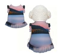 Lake under Sunset Print Pet Breathable Sleeveless Skirt XS