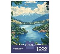 Lake Victoria Landscape 1000 Piece Jigsaw Puzzle, Historic Square Architecture, Weekend Hobby, Matte Printed Jigsaw, Family Night Game for Families, 52x38cm/1000pcs