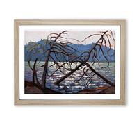 Lake View By Tom Thomson Classic Painting Framed Print | A2 Oak Framed Wall Art | Ready to Hang | Classic Landscape Picture | Living Room Bedroom Lounge Office
