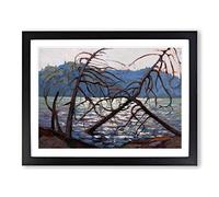 Lake View By Tom Thomson Classic Painting Framed Print | A3 Black Framed Wall Art | Ready to Hang | Classic Landscape Picture | Living Room Bedroom Lounge Office