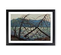 Lake View by Tom Thomson Framed Print | A2 Black Framed Wall Art | Ready to Hang | Modern Landscape Picture | Living Room Bedroom Lounge Office