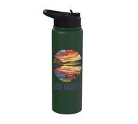 Lake Wallula Sunset Reflections Panorama Stainless Steel Insulated Water Bottle