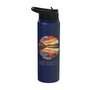 Lake Wallula Sunset Reflections Panorama Stainless Steel Insulated Water Bottle