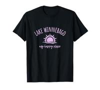 Lake Winnebago My Happy Place WI Boating Fishing Camping T-Shirt