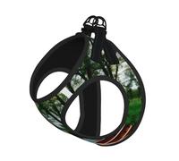 Lake with Boats Canoes Park Print Step in Dog Harness and Leash Set,Adjustable Reflective Harness for Small Dogs Cats