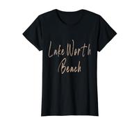 Lake Worth Beach Florida Vintage Elegant Design Value Graphic T-Shirt, Women, Black, XL