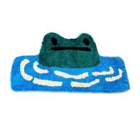 LAKEA Frog Tufted Rug Funny Thickened Non Slip Foot Mat Hallway Porch Area Rug for Home Livingroom Door Mats Bathroom Rug Carpet (32.7X17.3 inch)