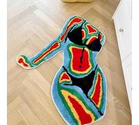 LAKEA Handmade Female Body Rug Shape Tufted Carpet Plush Fluffy Soft Multiple Color Home Decor Living Room Bedroom Room Aesthetic (34.6X31.5 Inch)